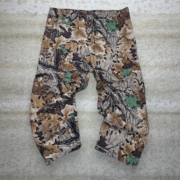 Vintage Advantage Hunting Camo Tactical Pants Baggy Fit Water Proof Woodland 90s - Picture 2 of 4